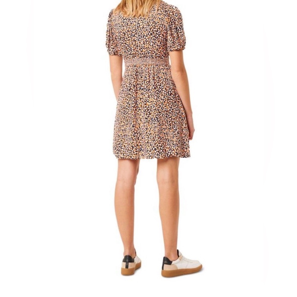 French Connection NWT orange drape button front dress, size 10 - Picture 2 of 10